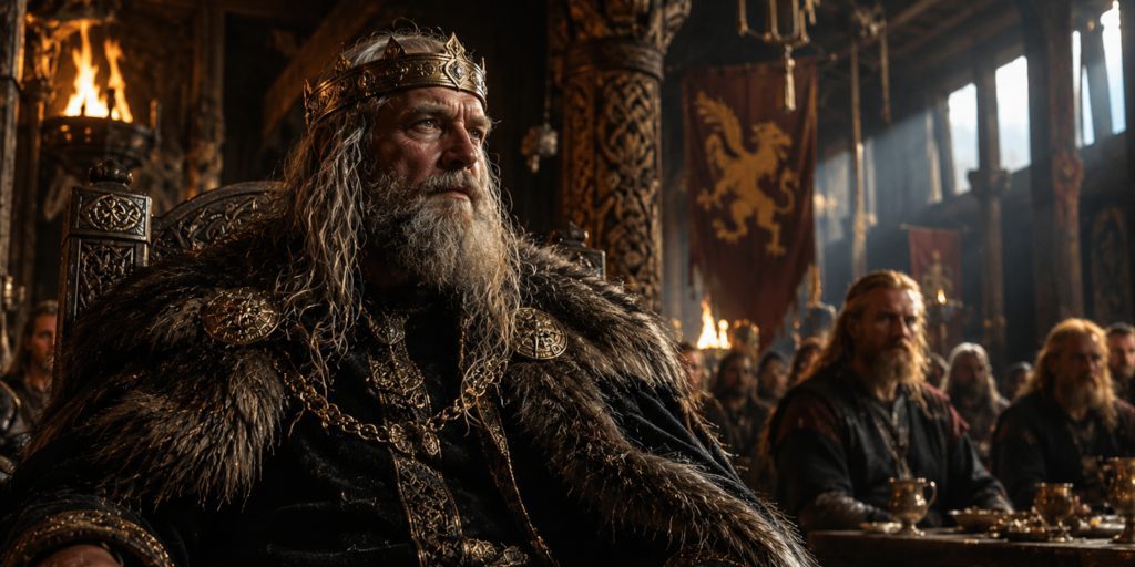 King Hrothgar in his Mead Hall