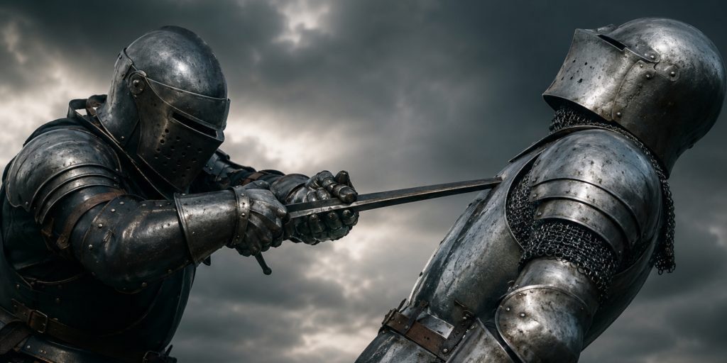 Sword piercing weak armour