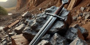 Iron ore used in making swords