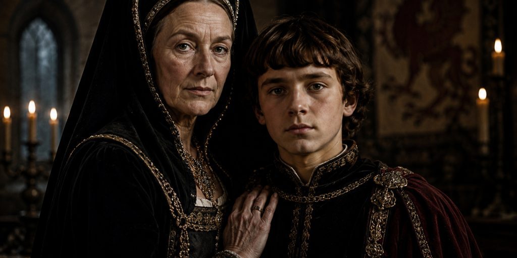 Margaret Beaufort and her son Henry Tudor