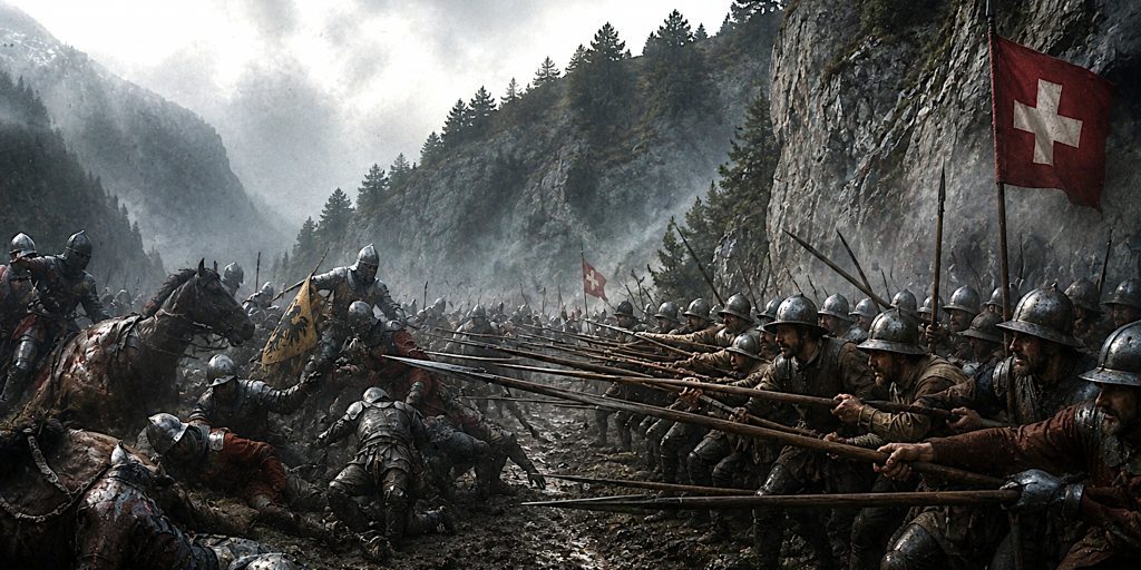 Swiss Pikemen at Morgarten