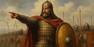 charlemagne leading an army