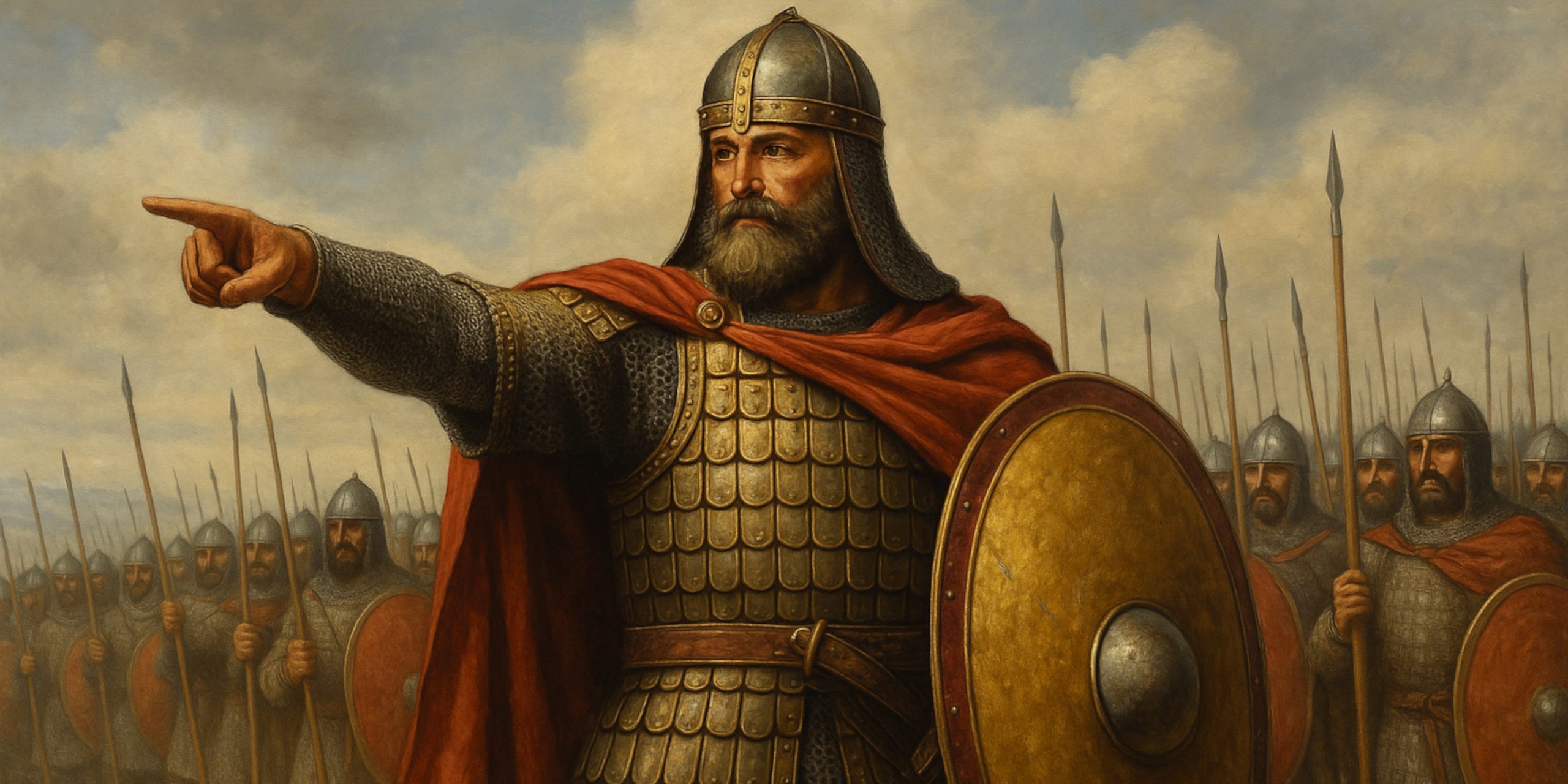 charlemagne leading an army