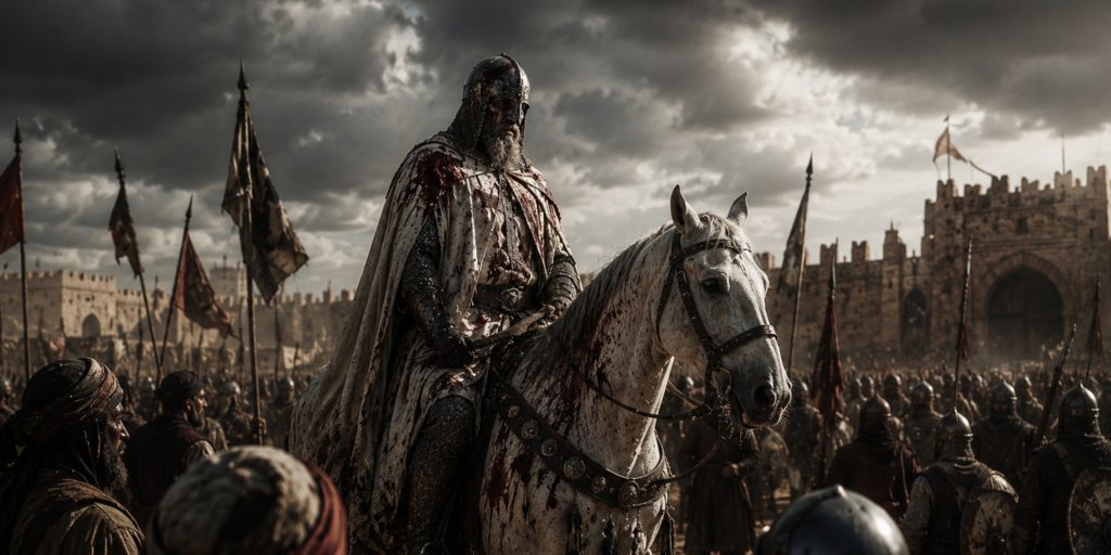 illustrate El Cid's Legendary Final Ride (1099)