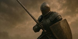 A knight wielding a longsword