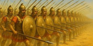 Ancient Greek Phalanx in Formation