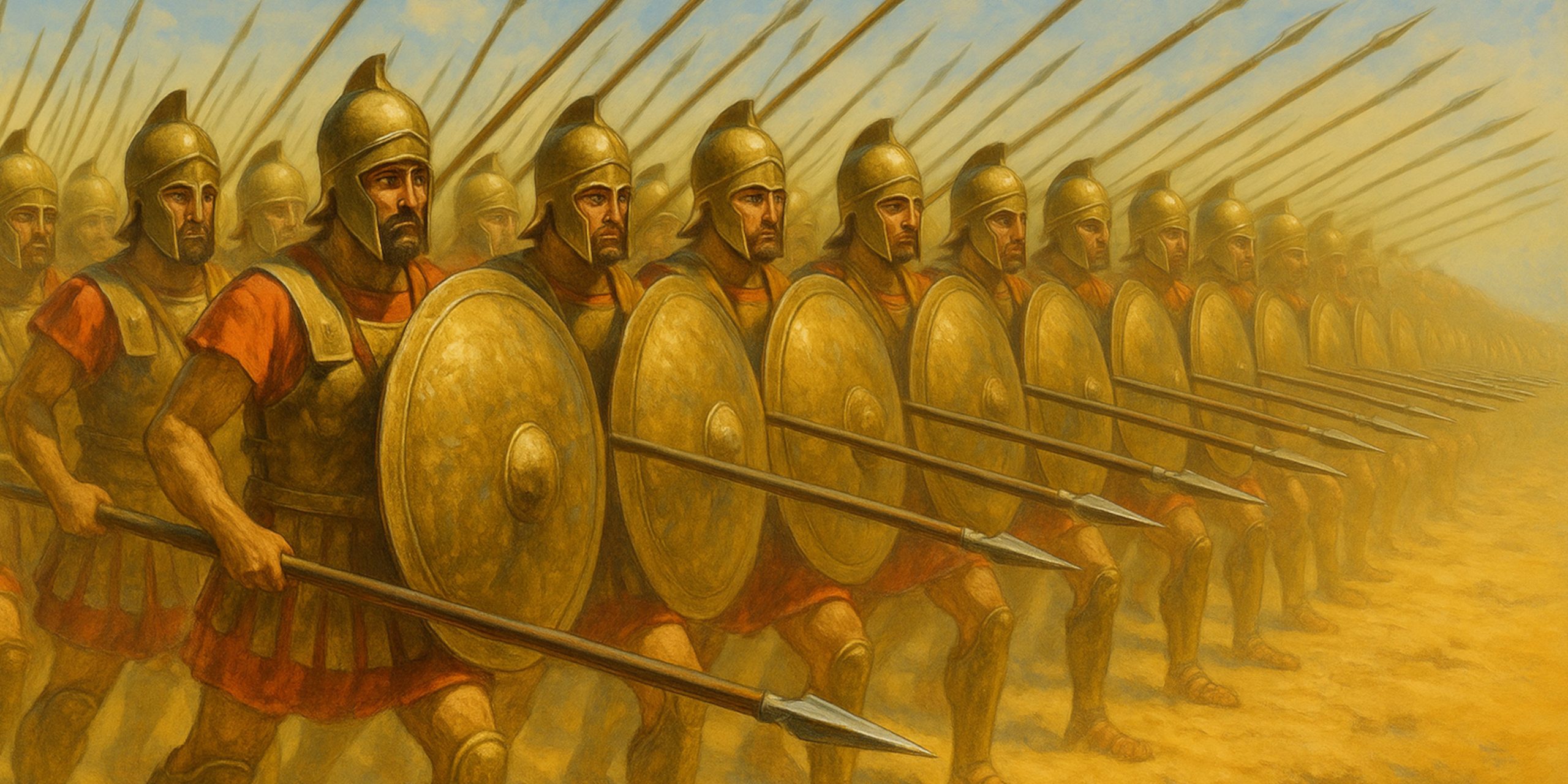 Ancient Greek Phalanx in Formation