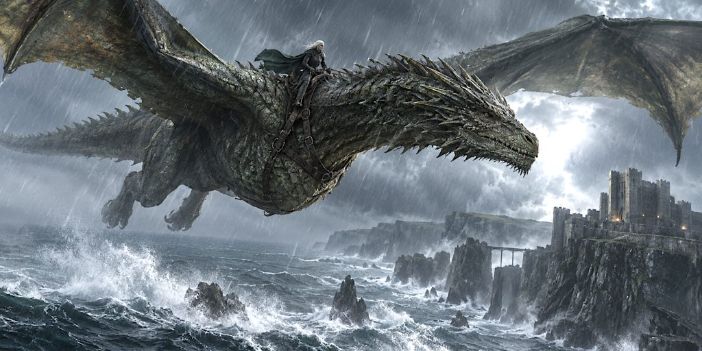 Bronze Dragon Over the Storm Coast