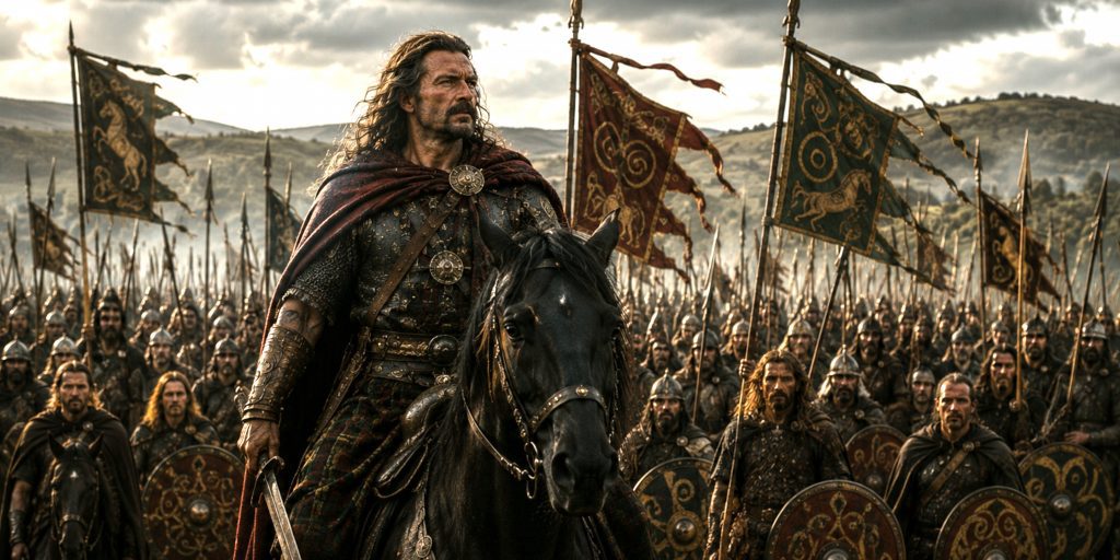 Vercingetorix at the head of a unified army of Gaul