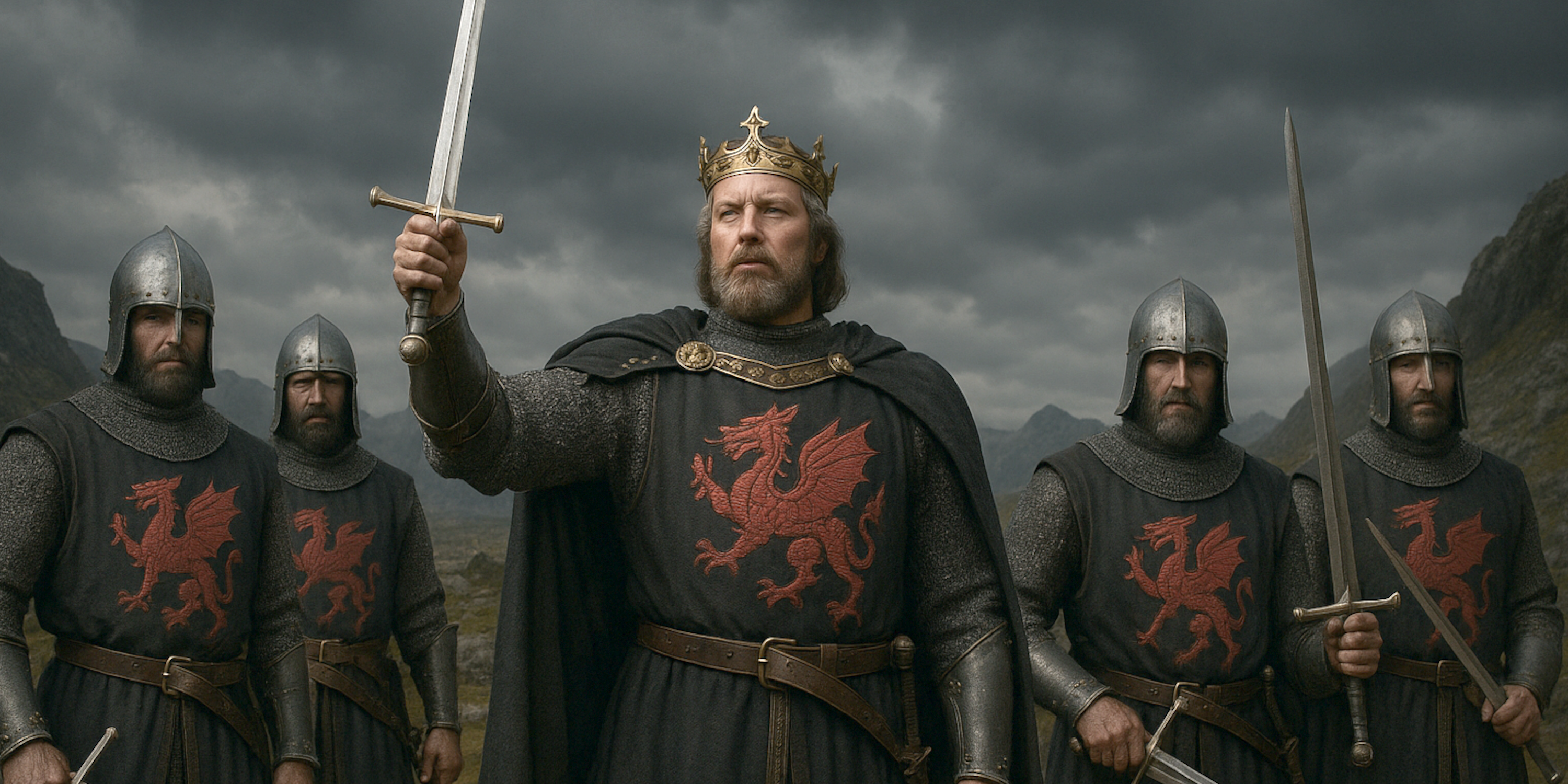 Arthur, Excalibur and knights