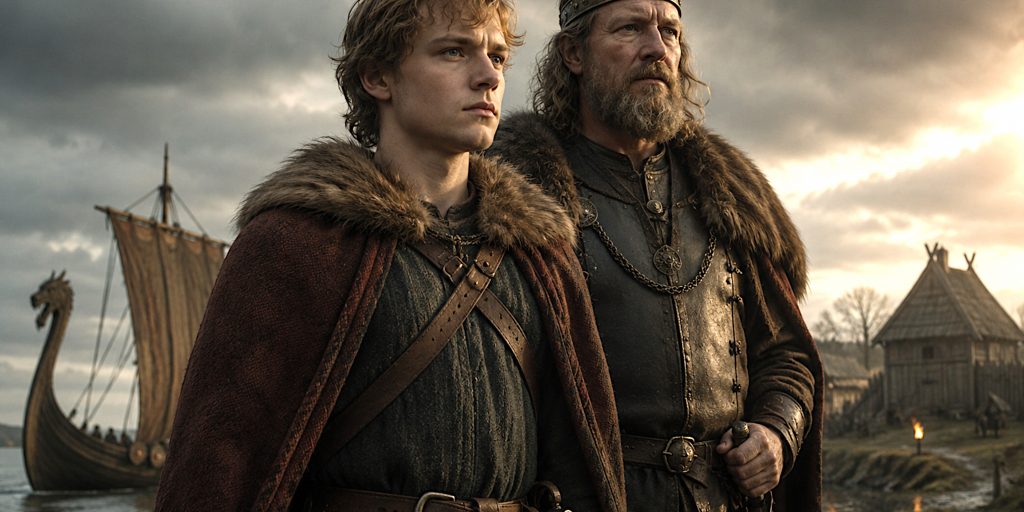 A young Cnut and Sweyn Forkbeard