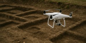 Drone excavation in archeology