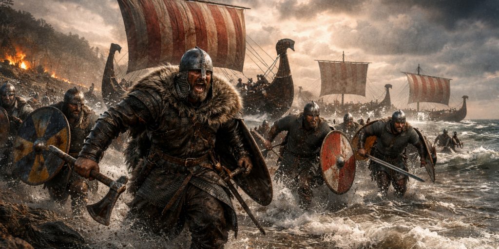 Beach landing - Viking Longship