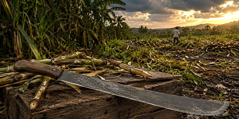 Weathered Machete in a Sugar Cane Field