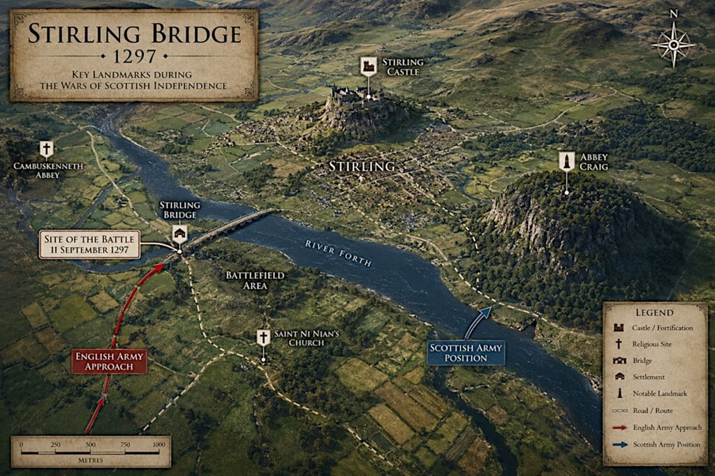 Stirling Bridge Battle Map