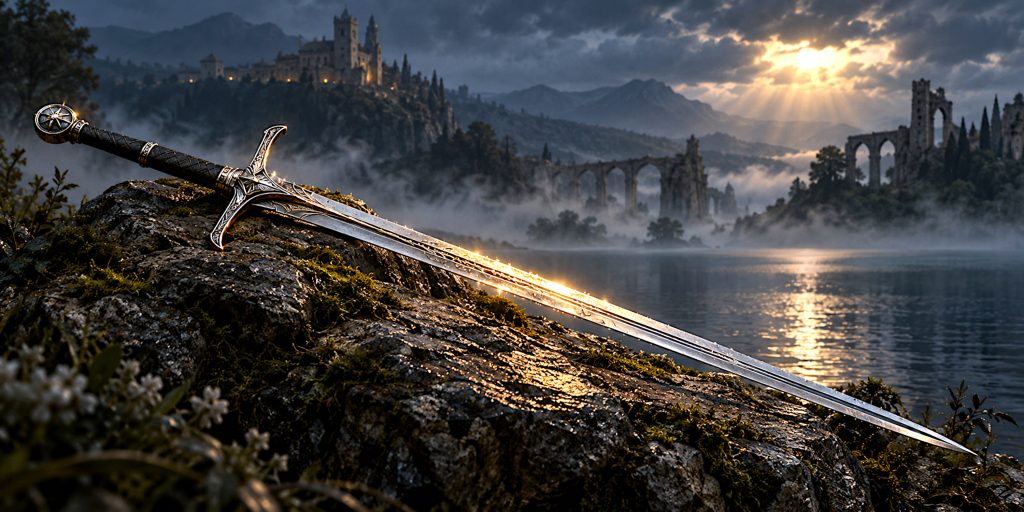 Aerondight silver sword from The Witcher 3