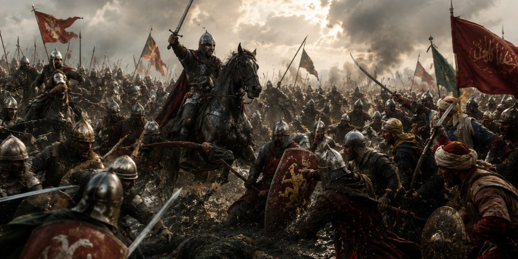 The Armies of the Battle engaged in fighting