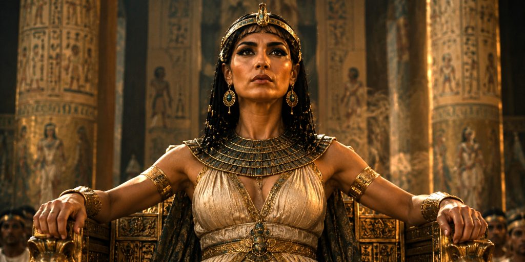 Cleopatra on the Egyptian throne