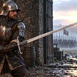 Late medieval soldier with an Espadon sword