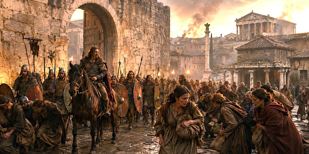 The sack of Rome in AD 410