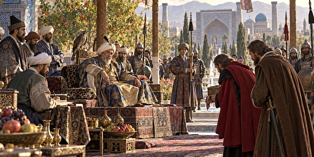 Timur Receives Envoys at Samarkand