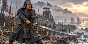 Ming dynasty warrior wielding a wodao