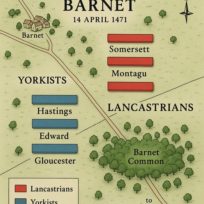 Battle of Barnet Map