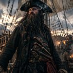 Blackbeard aboard Queen Anne’s Revenge