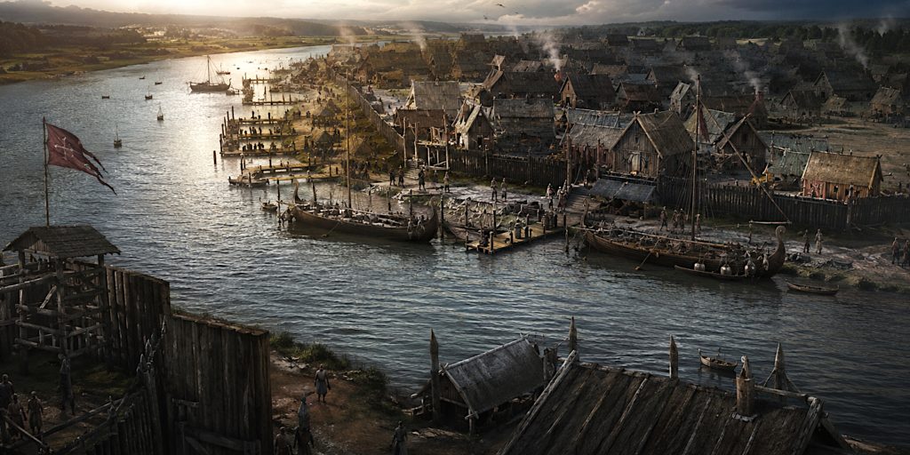 The Viking war camp grows into a town