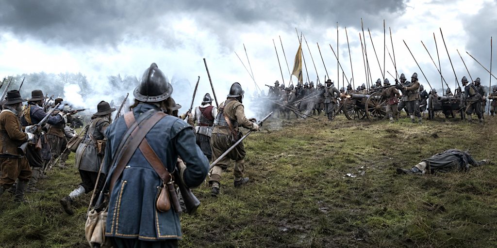 Fairfax’s troops closing on the Royalist artillery
