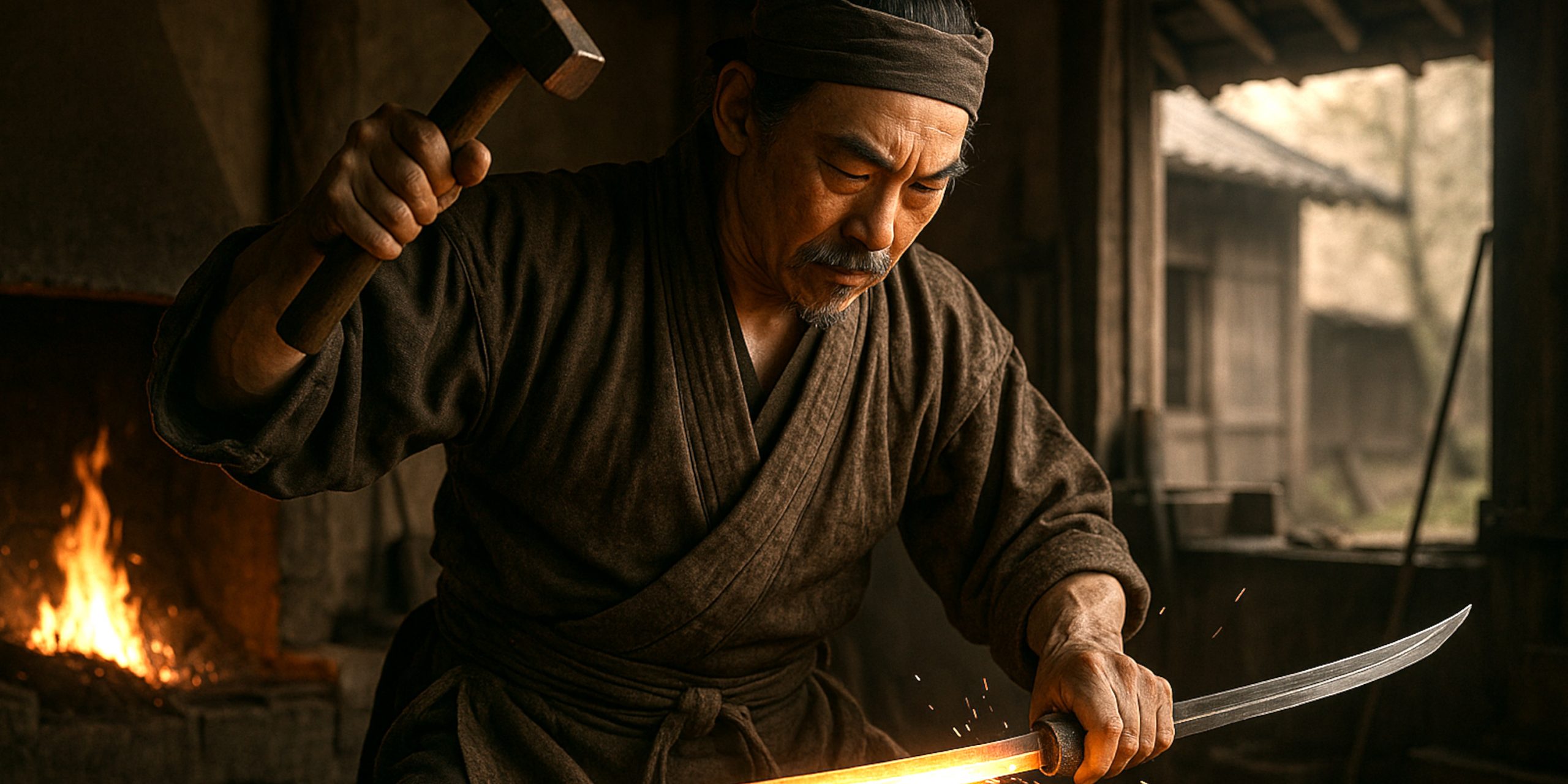 Muramasa smithing a cursed sword