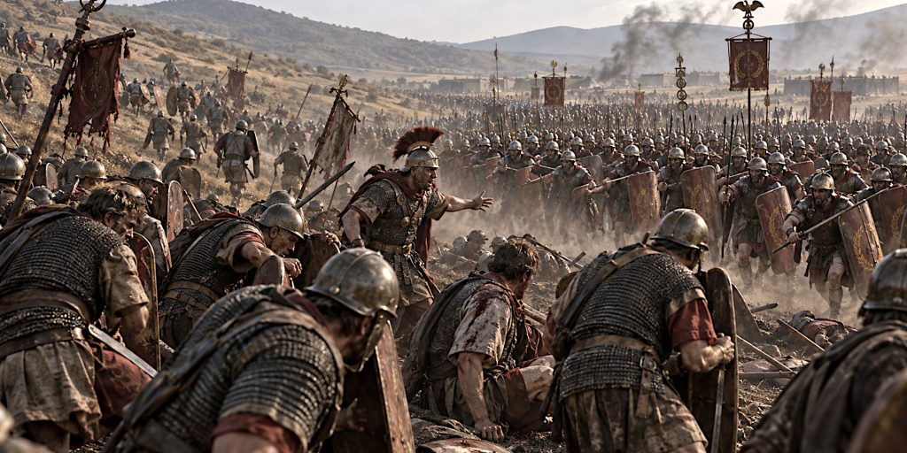Brutus’s Line Breaks at Philippi Second Battle