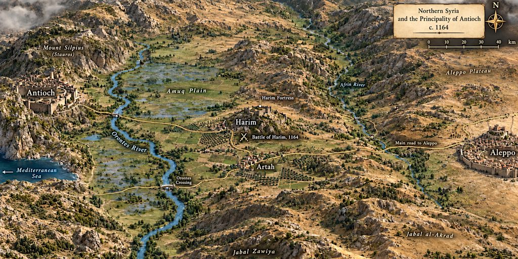 Battle of Harim map