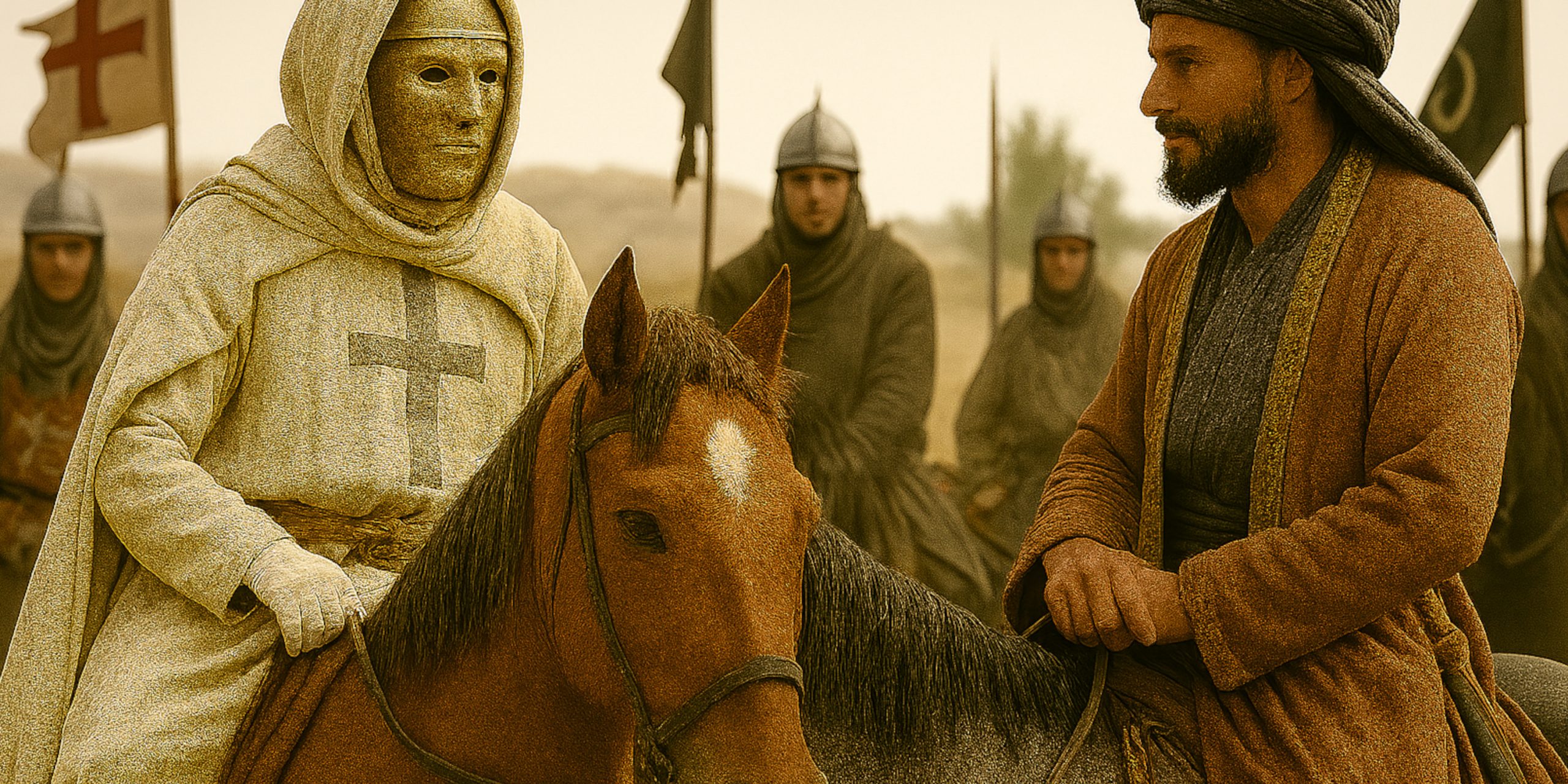 King Baldwin IV and Saladin discuss battle