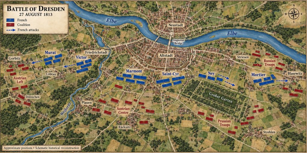 Battle of Dresden Map