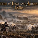 French and Prussian-Saxon troops fight through morning fog at the Battle of Jena and Auerstedt in 1806.