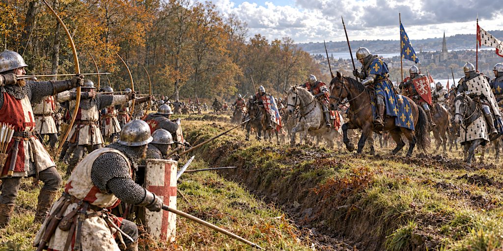 Longbowmen and hidden ditch