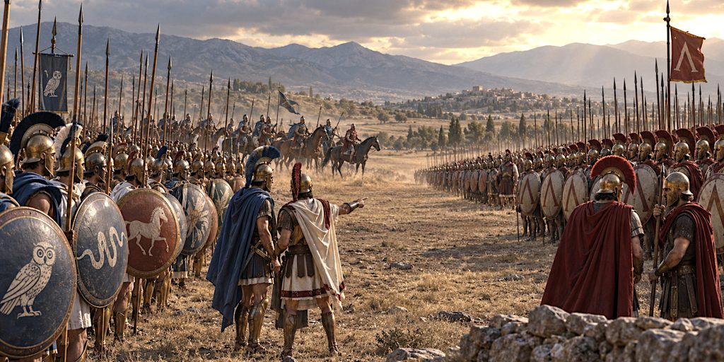 Hoplites Prepare for Battle