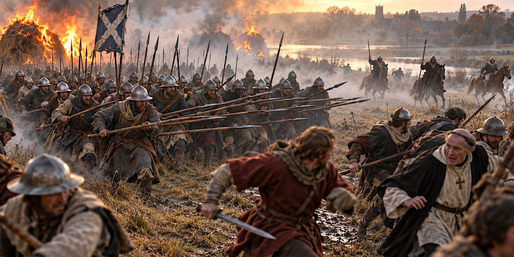 Battle of Myton - Scotish Spearmen advance