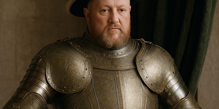Henry VIII wearing Grenwich Armour