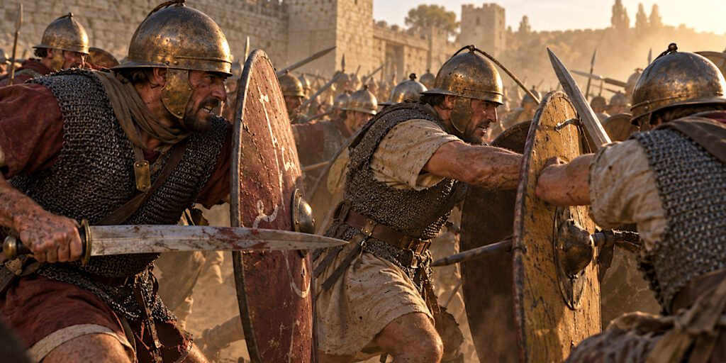 Infantry Fight outside the gate