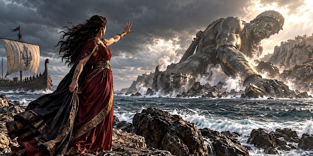 Medea and the falling Talos
