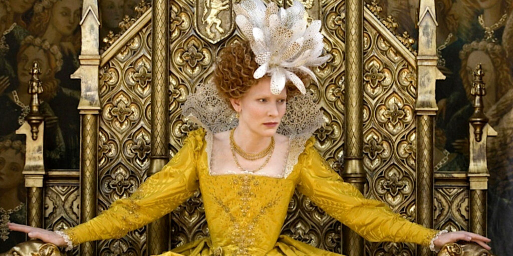 Elizabeth on her throne in the Golden Age