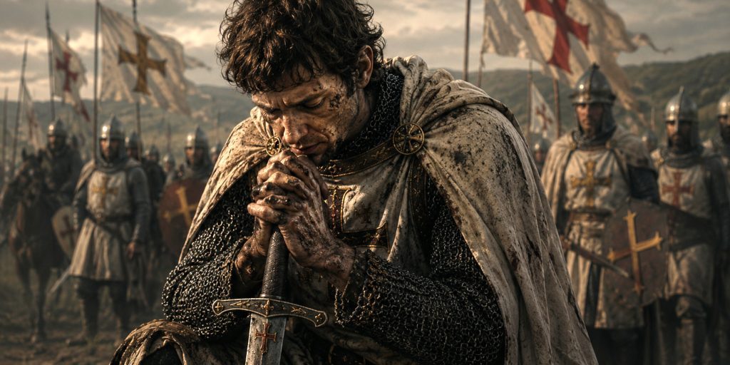 Baldwin IV prays before battle