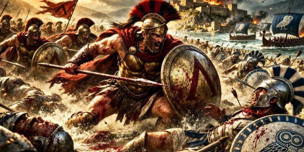 Battle at Amphipolis, Sparta victory over Athens