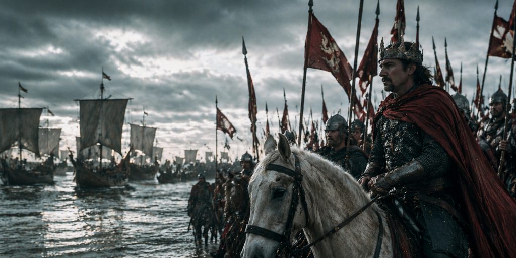 William arrives in England