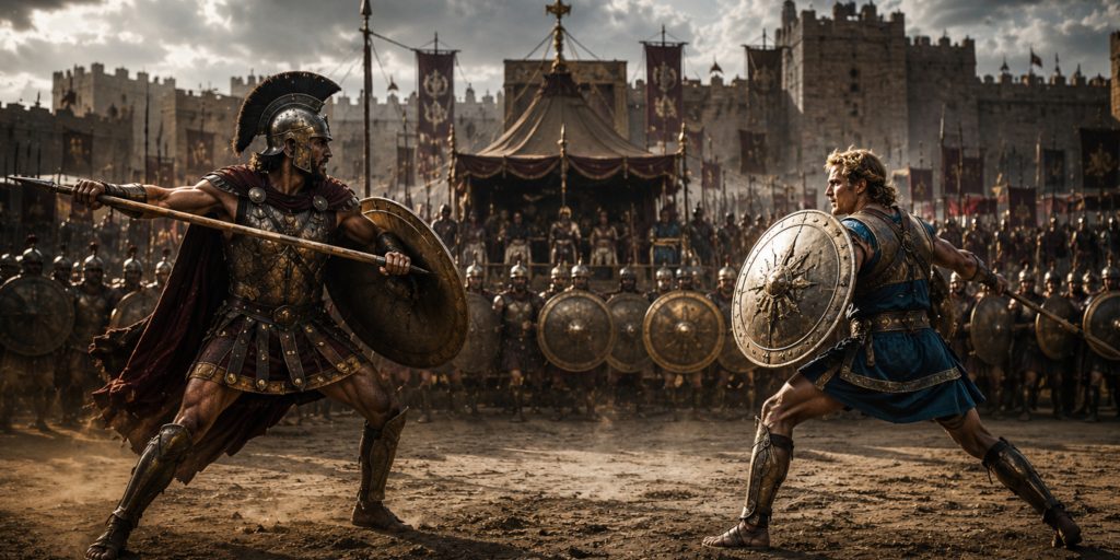Duel of Paris and Menelau