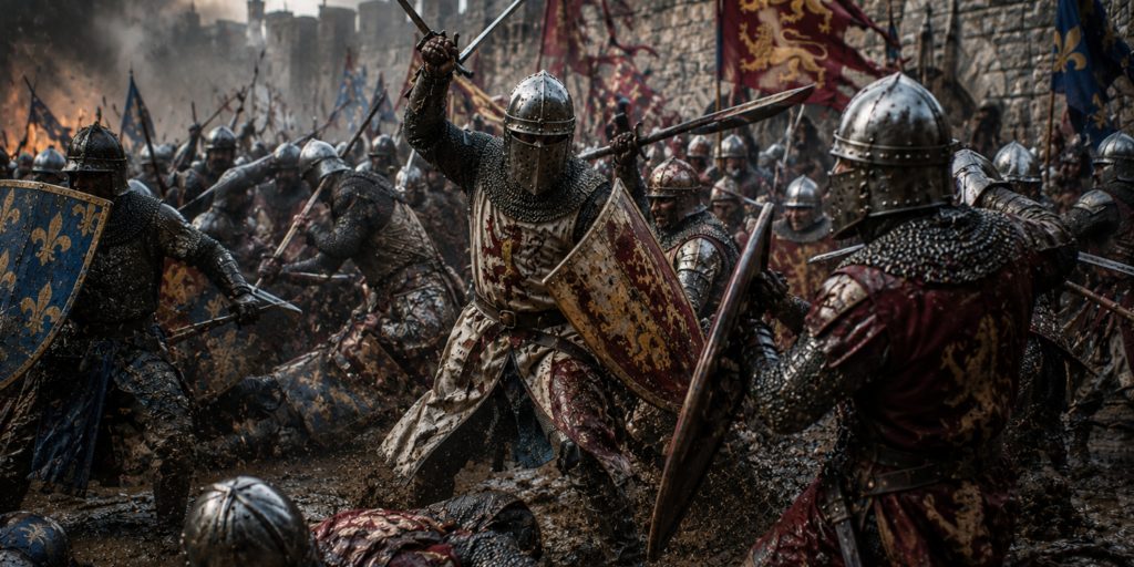 The Battle of Lincoln armies engage in combat