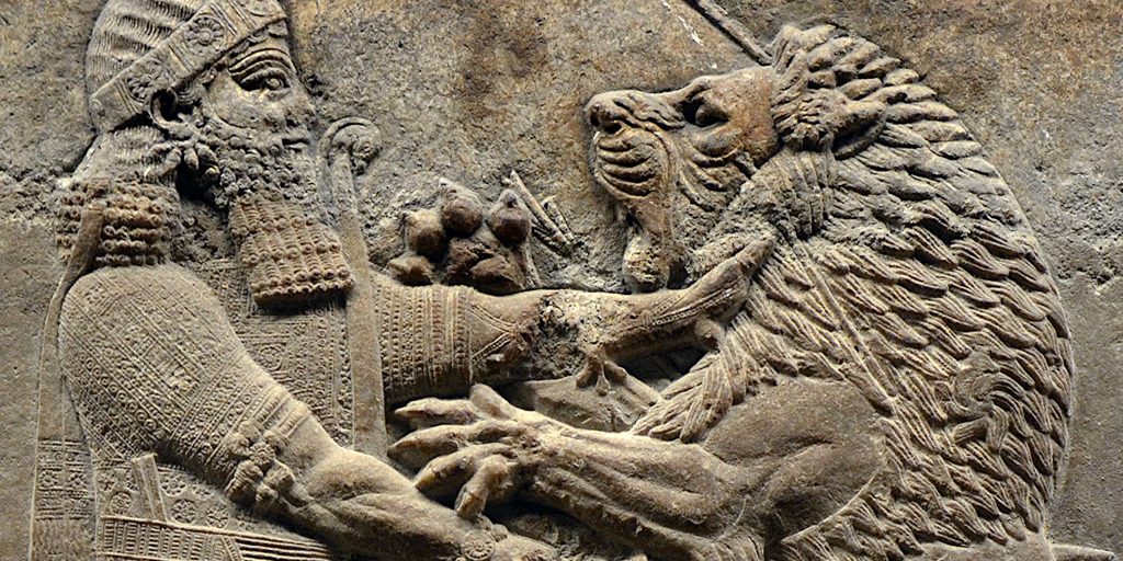 Ashurbanipal lion hunt relief