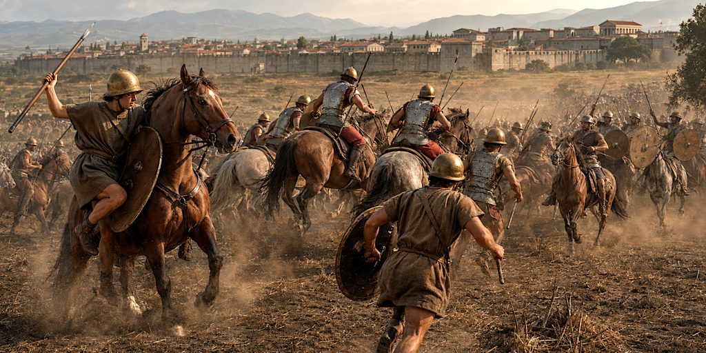 Velites and Roman cavalry at Capua